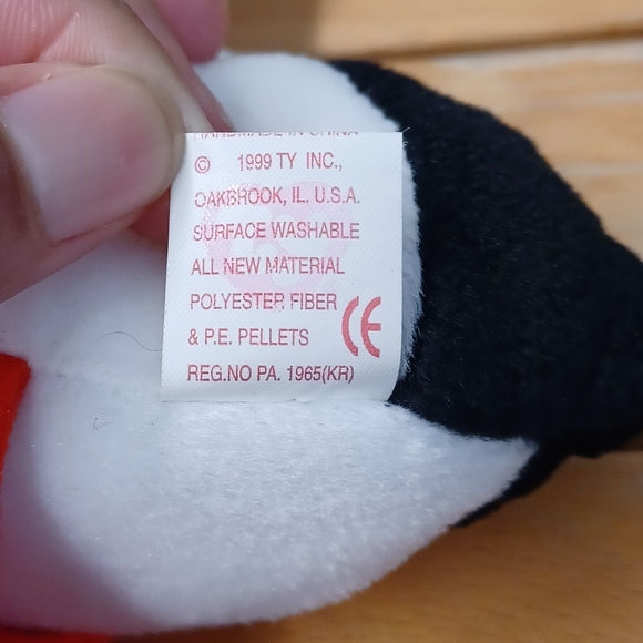 -Ty Beanie Babies Vintage 1999 Stilts The Stork plushie Retired - Picture 10 of 12